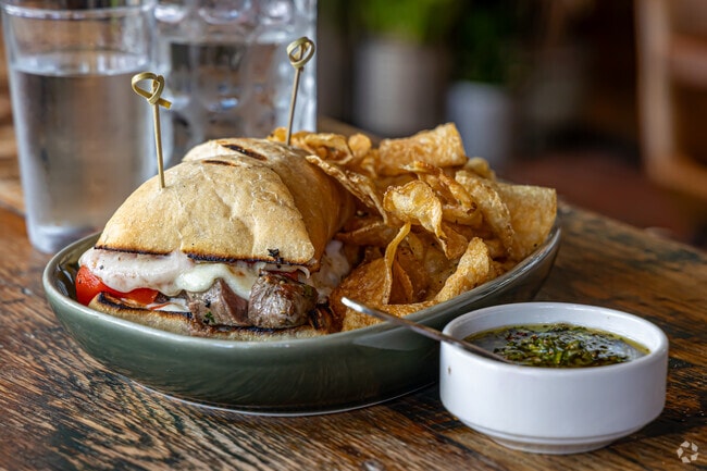 The BLDG 5 Original sandwich is a favorite among the locals in the Garden District.