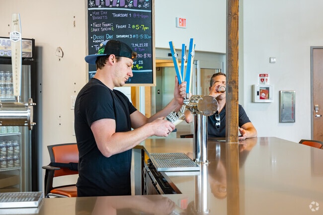 End your day with a craft beer from Living the Dream Taproom at the Sterling Ranch Center.