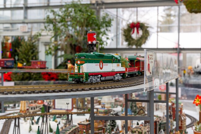Lewisboro locals enjoy the multitude of trains at Holidays on the Hill at Lasdon Park.