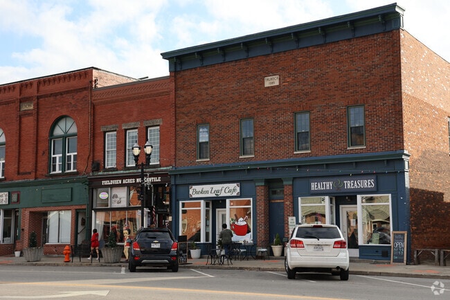Quaint shops and restaurants line Broad street, in downtown Newton Falls.
