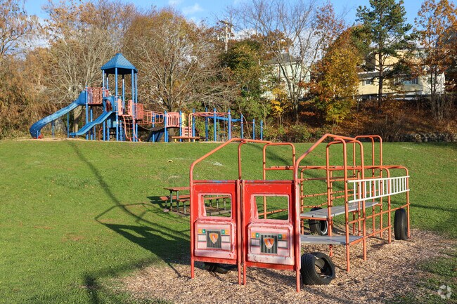 Children in the Upper Walnut Street neighborhood enjoy the colorful playground at Frey Park.