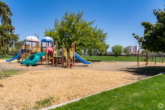 Wilkinson Park in the Wells Avenue neighborhood has a playground and expansive grass space.