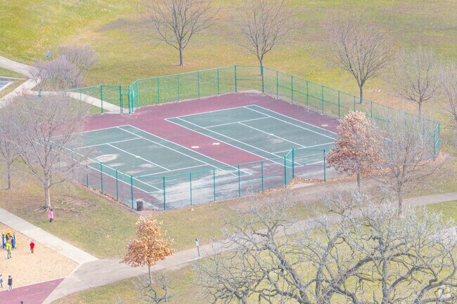 Enjoy the tennis courts at Channing Memorial Elementary School.