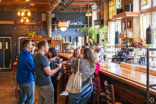 Old Lycoming friends head into Downtown Williamsport for drinks.