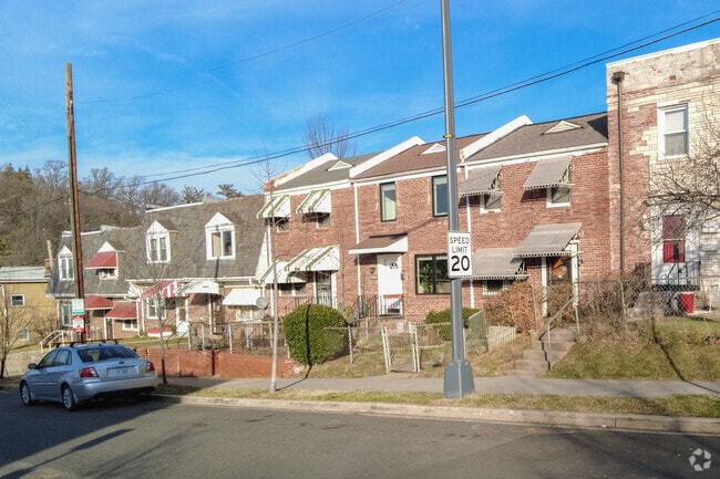 Older row homes are popular in the Langston neighborhood.