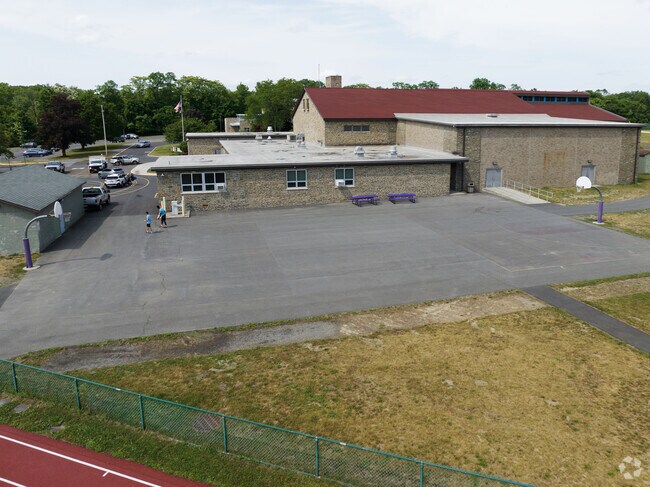 Basketball is right behind the school in Rhinebeck.