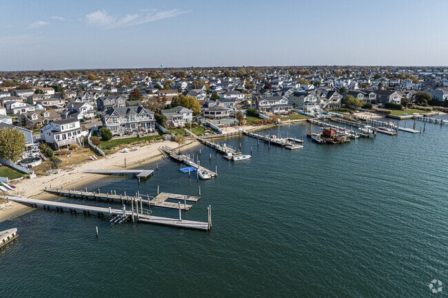 Massapequa's coastline offers home owners dock space and piers for their boats.