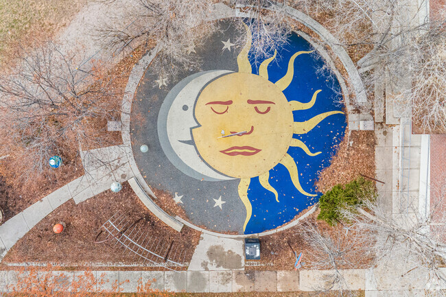 Sun & Moon at Grant Middle School on a winter day.
