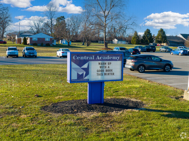 Central Academy entrance signage.