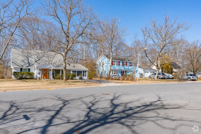 Rows of homes line the streets of Yorktown in Bowie, Maryland.