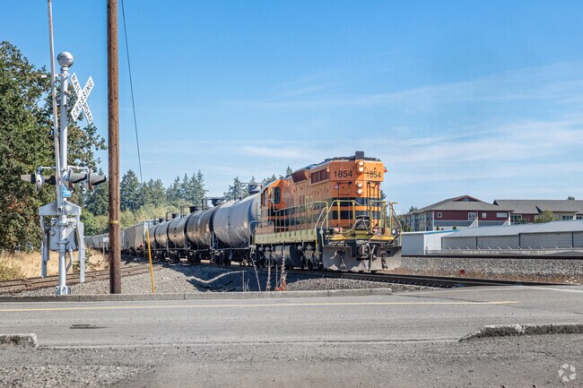 The Amtrak train as well as cargo trains pass right through Willamette, OR.