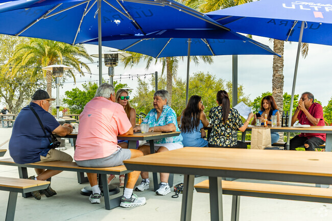 There is delicious food at The View inside The Grove at Clermont National near Greater Hills.