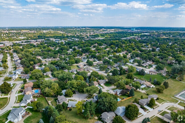 Park West is a quiet community with quick access to Omaha's amenities via Dodge Road.