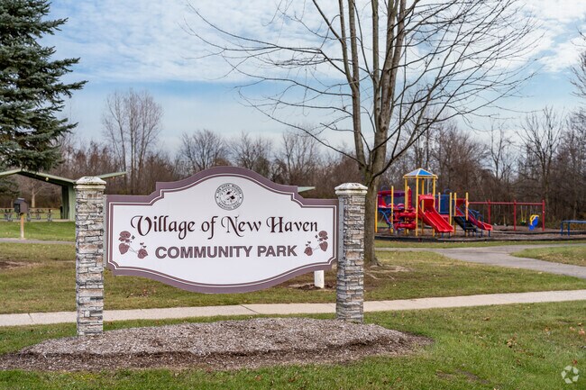 New Haven Community Park is a great place to for children to play or explore the woods.