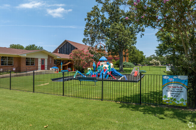 St. Ann Catholic School features a playground for students in lower grades.