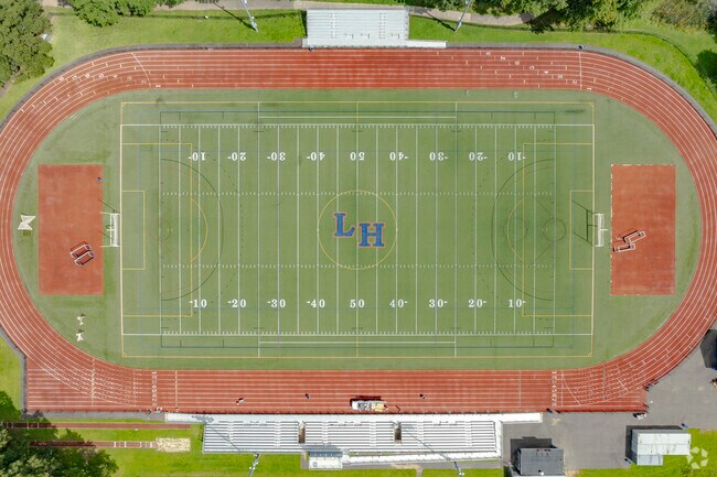 Lyman Hall High School is located at 70 Pond Hill Road in Wallingford, CT.