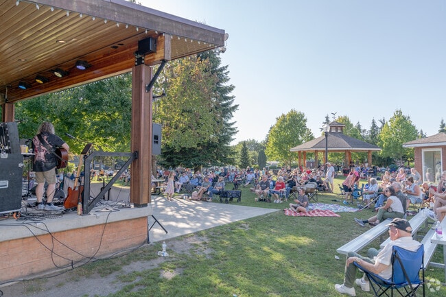 Bryant residents head to Music in the Park every Saturday evening in the summer months.