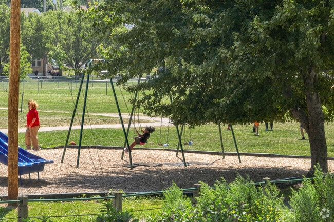 Bayview Park features a playground, splash pad, courts, and Sunday summer concerts.