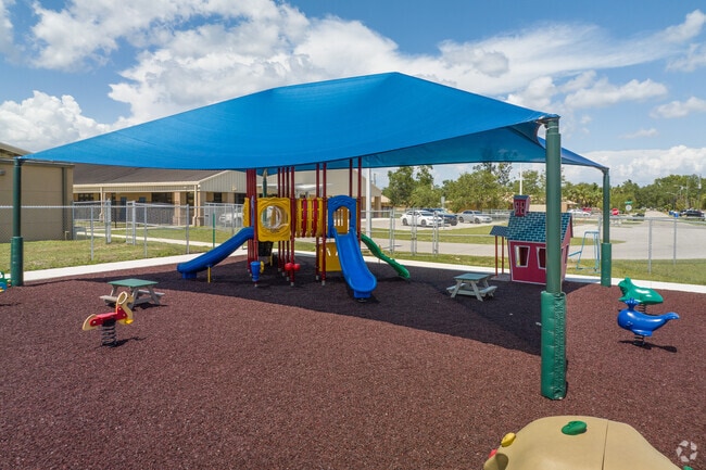 James Stephens International Academy in Fort Myers students have several playgrounds to play on.