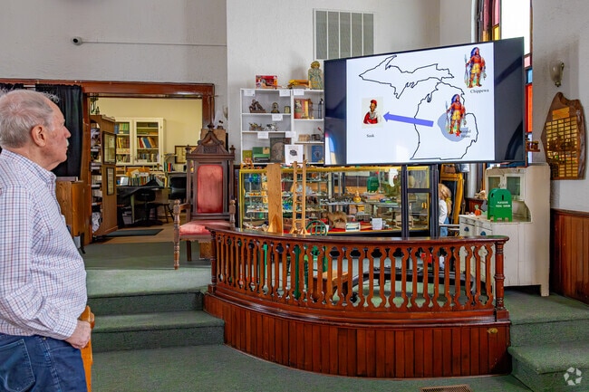 The Grand Blanc Heritage Museum shares the origin story of the city as a Chippewa camp.