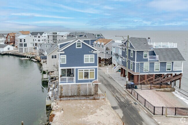 Stilted homes are located at the end of Fairfield Beach Road in Fairfield Beach.