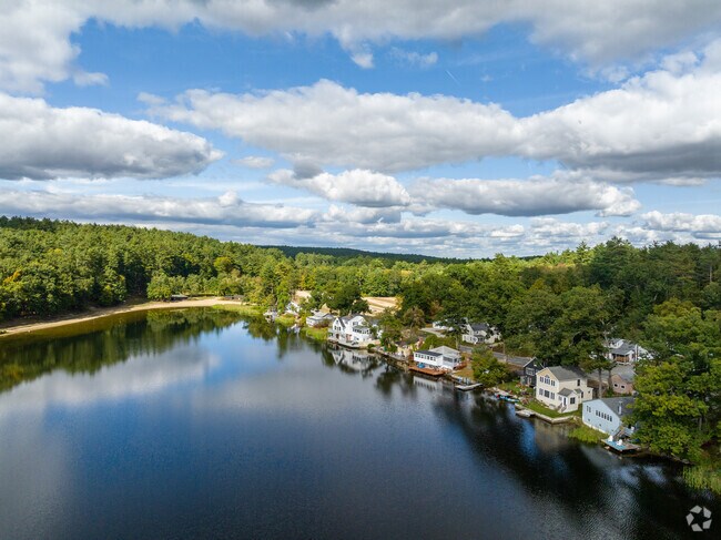 Homes dot the shores of Silver Lake, a state park located in the town of Hollis.