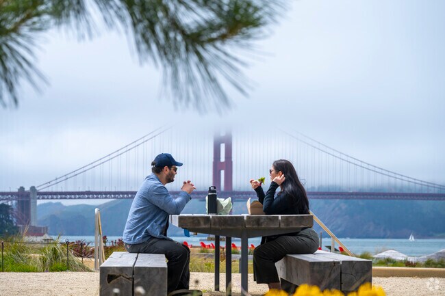 The tunnel top in the Presidio are located just outside Cow Hollow.