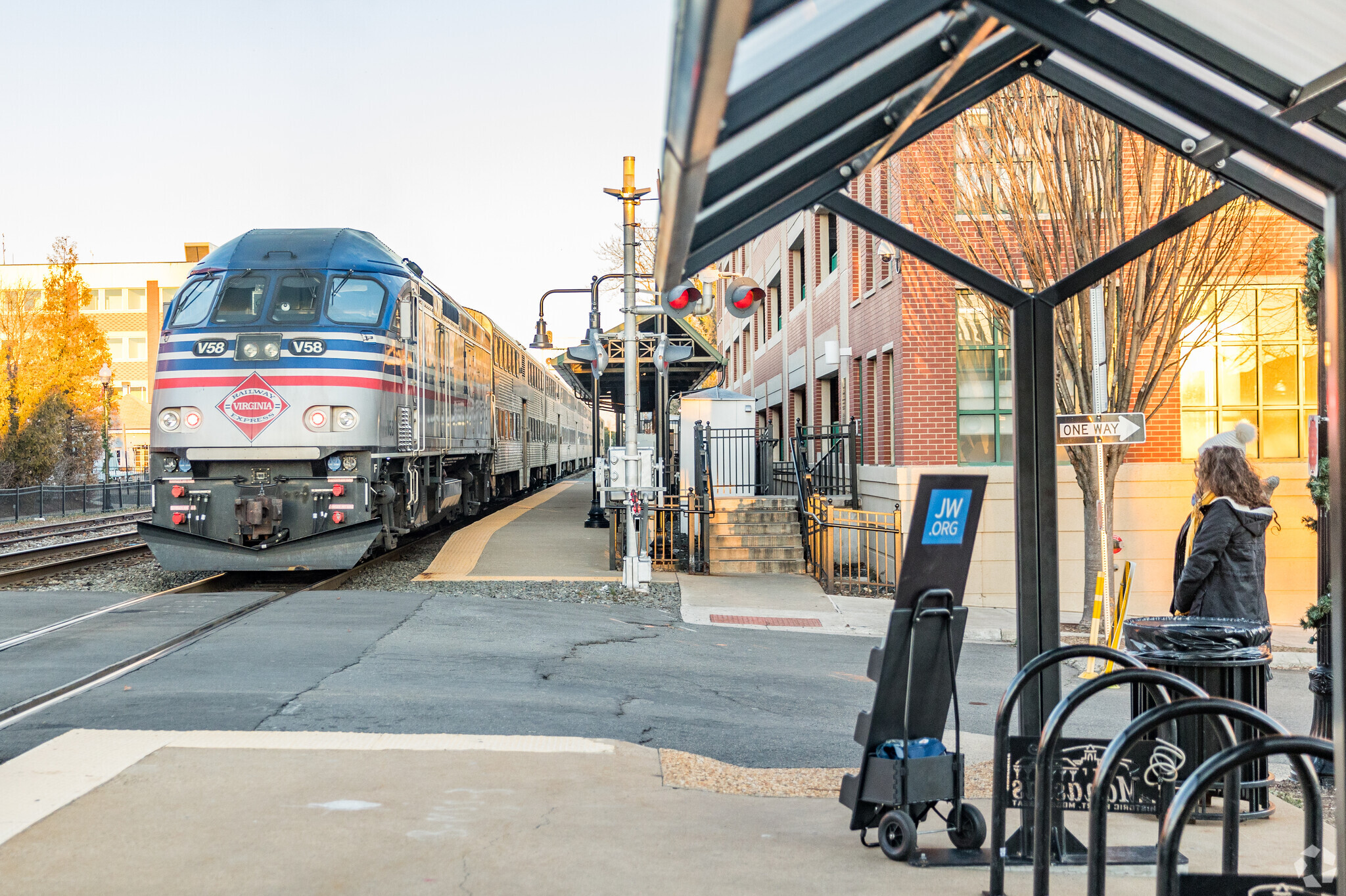 Witness the bustling activity at Manassas Train Station in Old Town Manassas.