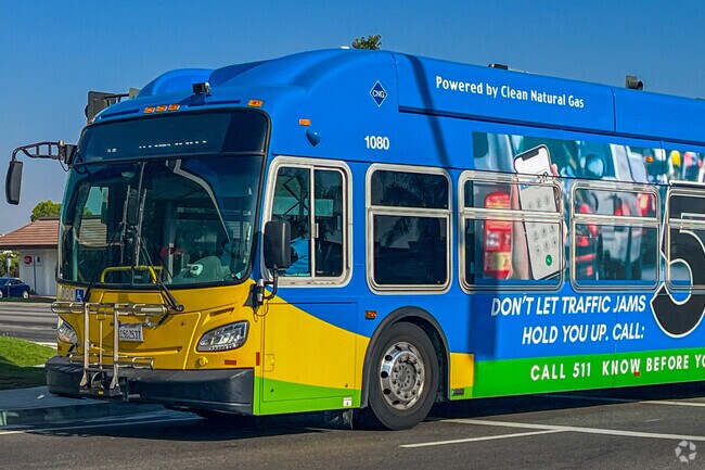 Public transportation is always on time in Kern City,.