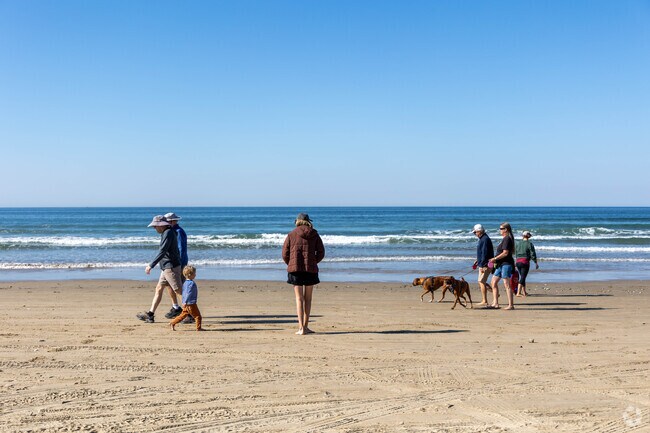 Run into friends at the beach in Oceano.