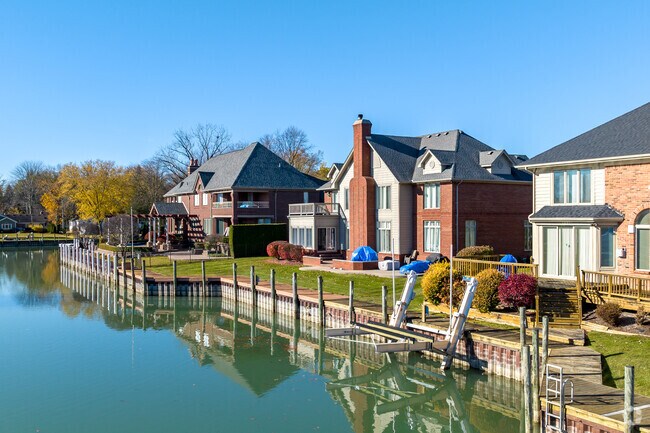 Residents who live on canals off Lake St. Clair enjoy keeping their boats in their backyards.