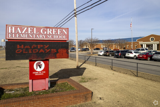 Sign for Hazel Green Elementary School in Hazel Green Alabama.