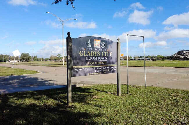 The Spindletop-Gladys City Boomtown Museum proudly sits on Lamar University grounds.