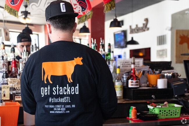 Stacked is a top spot for a burger in Carondelet neighborhood.