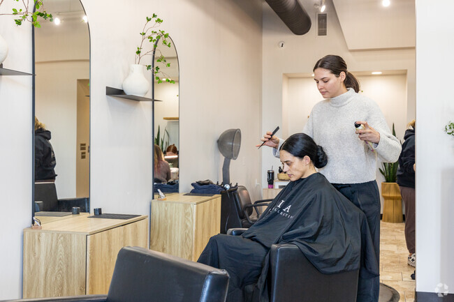 Stylish transformations start at Axia A Salon Collective bear Arbor Oaks.