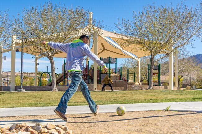 Esselmont Park offers fields, a playground, and other amenities for Anthem Highlands residents.