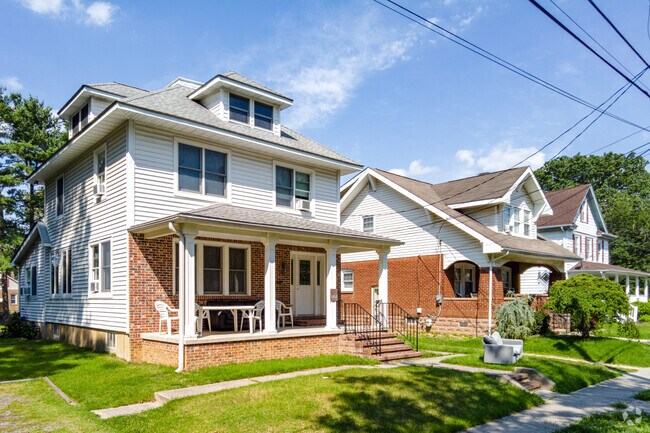 Glassboro has many brick colonial-style homes with porches.