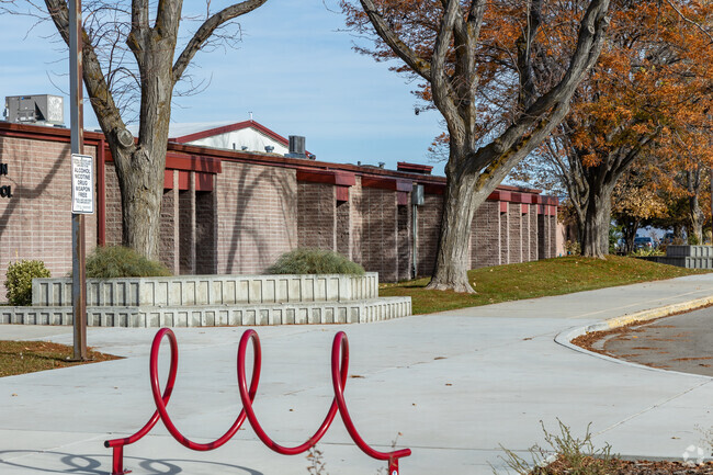 Mary McPherson Elementary south bike racks.