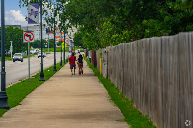 Large sidewalks are common throughout the cities of Hays County.