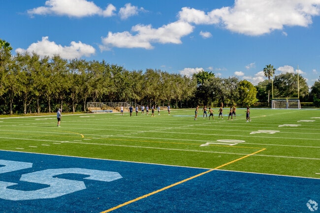 Students can enjoy the football field at Somerset Academy Charter.