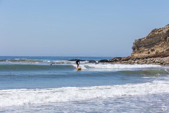 Locals head to Refugio Beach for a nice point break.