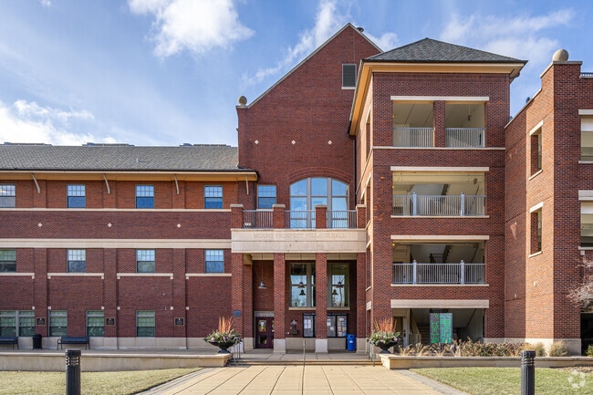 Mount Prospect's Village Hall sits in the center of the downtown area.