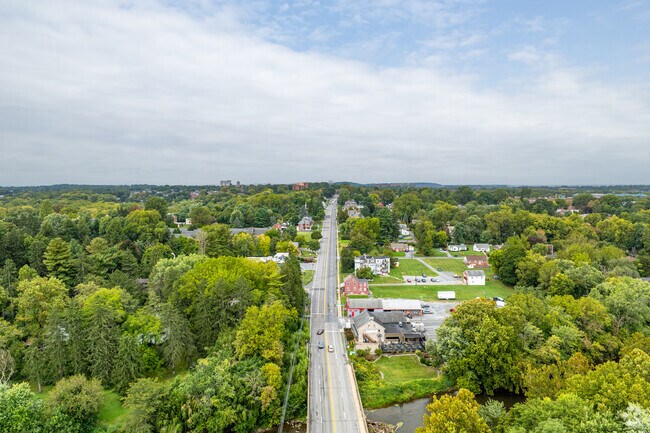 E King St in Conestoga Woods leads directly into downtown Lancaster.