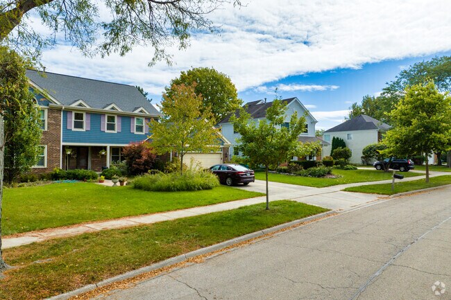 The sidewalks in Woodlands at Fiore are convenient for socializing with neighbors.