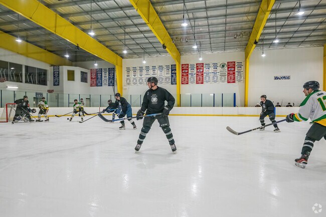 Stop by the Ice Castle in Castle Shannon late at night to catch adult league ice hockey.