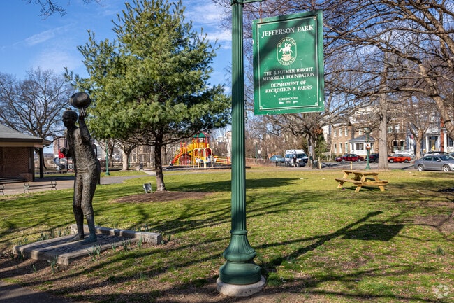 Jefferson Park is a scenic park offering playgrounds and sports activities in Union Hill.