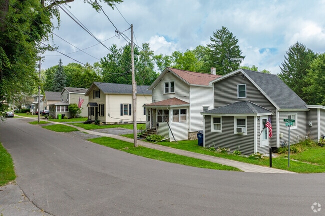 Baldwinsville is a walkable neighborhood with sidewalks found in front of most homes.
