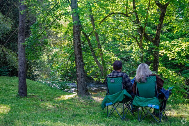 Residents can enjoy a brisk morning alongside Ridley Creek in Rose Valley.