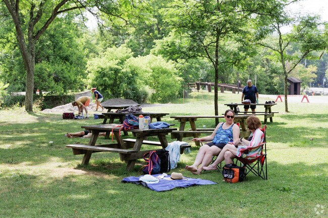 Buttermilk Falls is a great place to picnic.