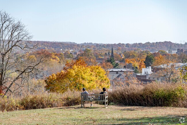 The Farnum Memorial Gardens has an incredible overlook spot in Prospect Hill.